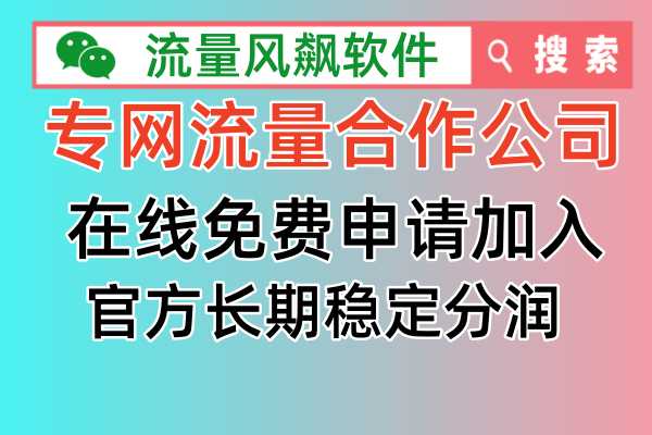 专网流量合作公司全国最低价，首选品牌流量风飙